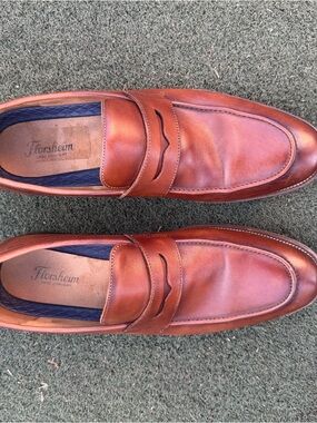 Florsheim Brown Leather Penny Loafers Classic Slip on Dress Shoes Men’s 13M